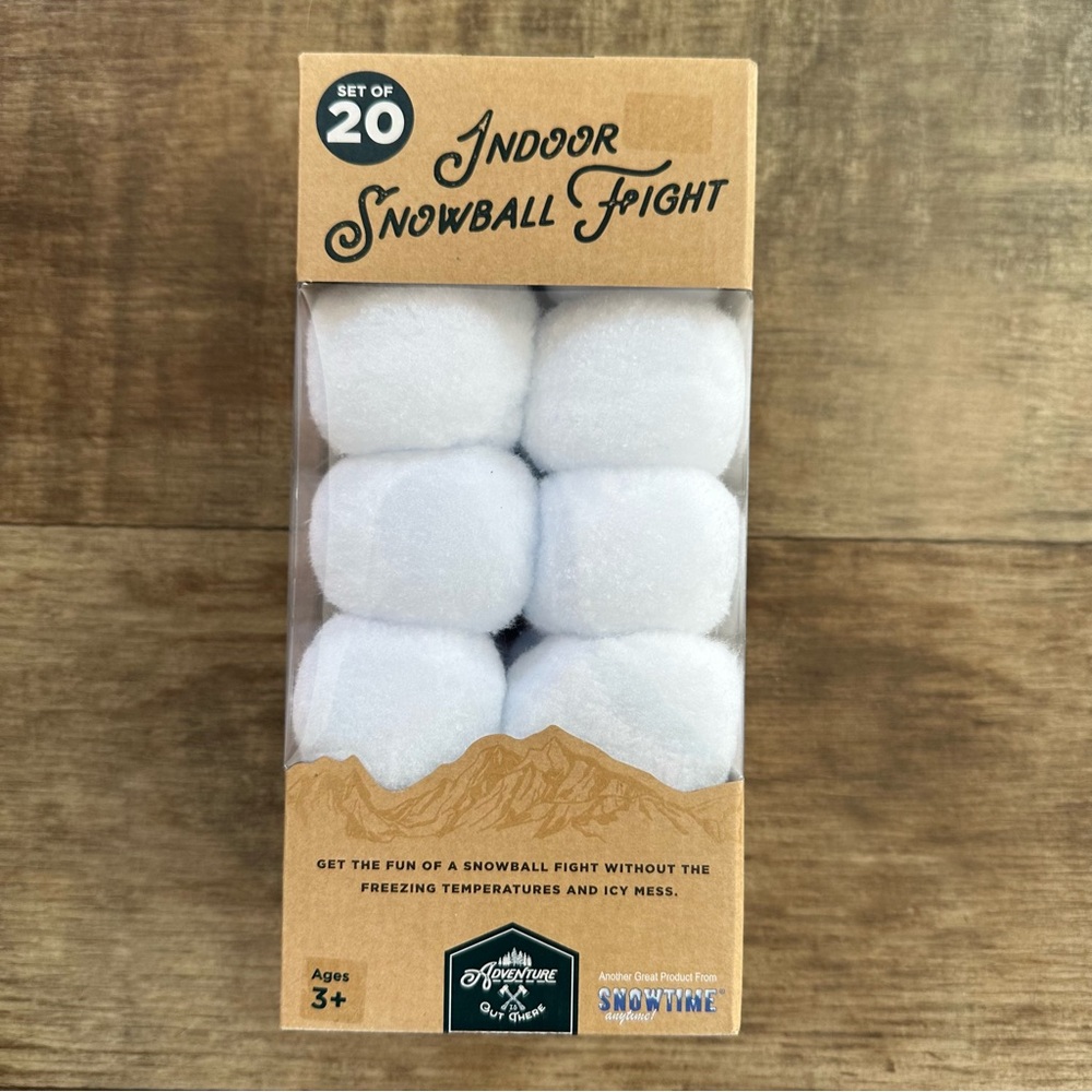New indoor snowball fight game 20 plush snowballs